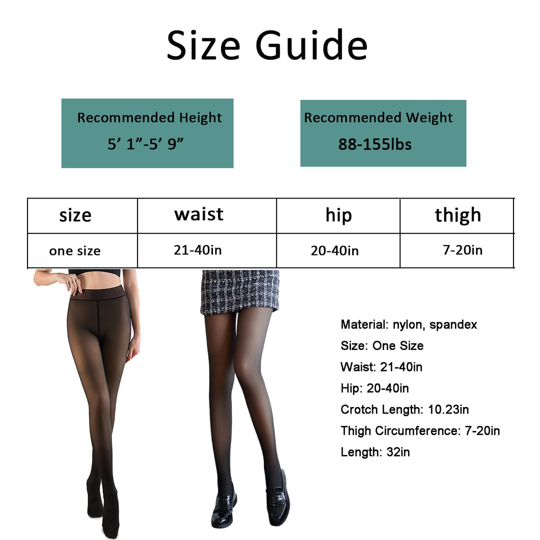ZQFFB Fleece Lined Tights Women Leggings Black Warm She