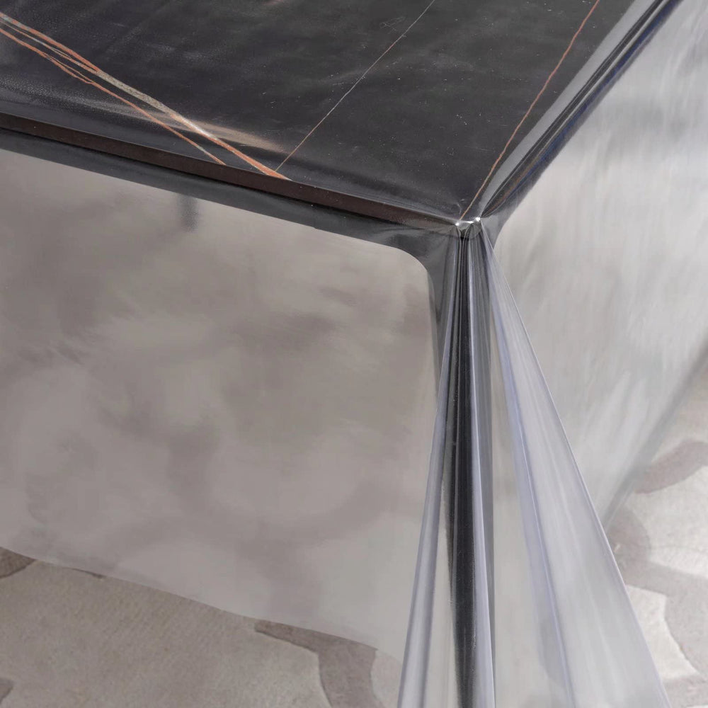 100% Waterproof Clear Plastic Tablecloth, Vinyl Rectangle PVC Table Cloths Protector Spill Oil Proof Wipe Clean Transparent Table Cover for Dining/Camping/Parties - 54 x 78, Crystal Clear