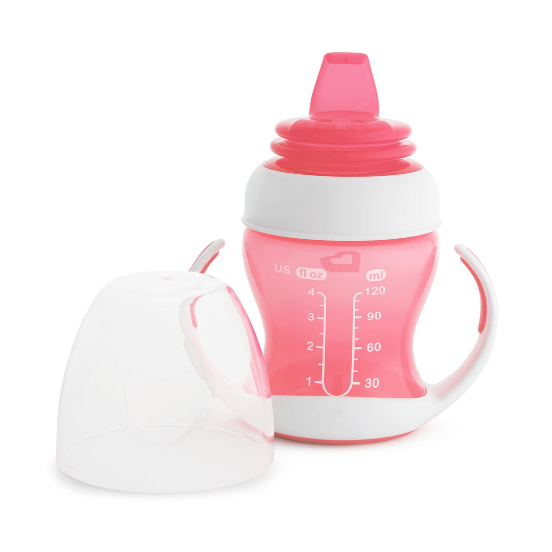 Munchkin® Gentle™ Transition Sippy Trainer Cup, 4 Ounce, Pink