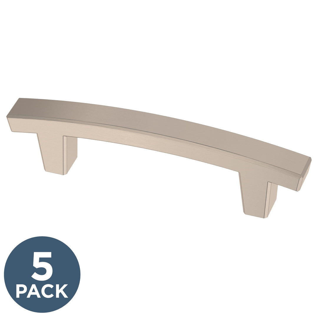 P29519K-SN-B Pierce Kitchen or Furniture Cabinet Hardware Drawer Handle Pull, 3 (76mm), Satin Nickel, 10 Count