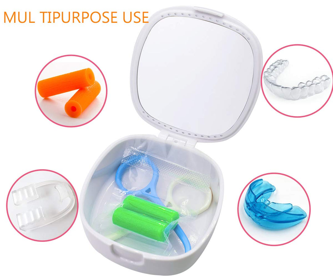 Aligner remover tool, With a Retainer Case with mirror and vent hole, used for oral care removal (2 pack)