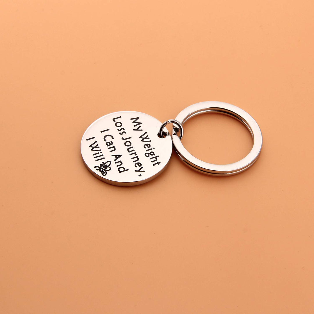 Weight Loss Keyring My Weight Loss Journey I Can and I Will Diet Journey Weight Tracker Keep Fit Gift for Her (My Weight Loss Key)