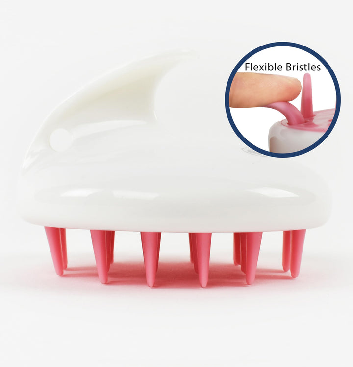 Pink : Zyllion ZMA12 Shampoo Scalp Massage Brush (Pink)