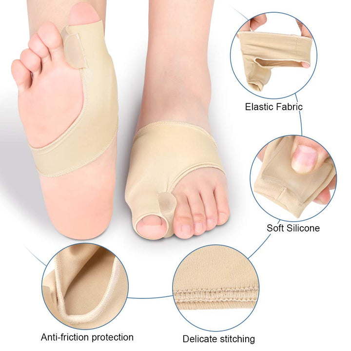 Bunion Corrector, Bunion Relief Protector Gel Bunion Guard for Hallux Valgus, Big Toe Joint, Hammer Toe, Toe Separator Straightener Spacers for Men and Women(1 Pair)