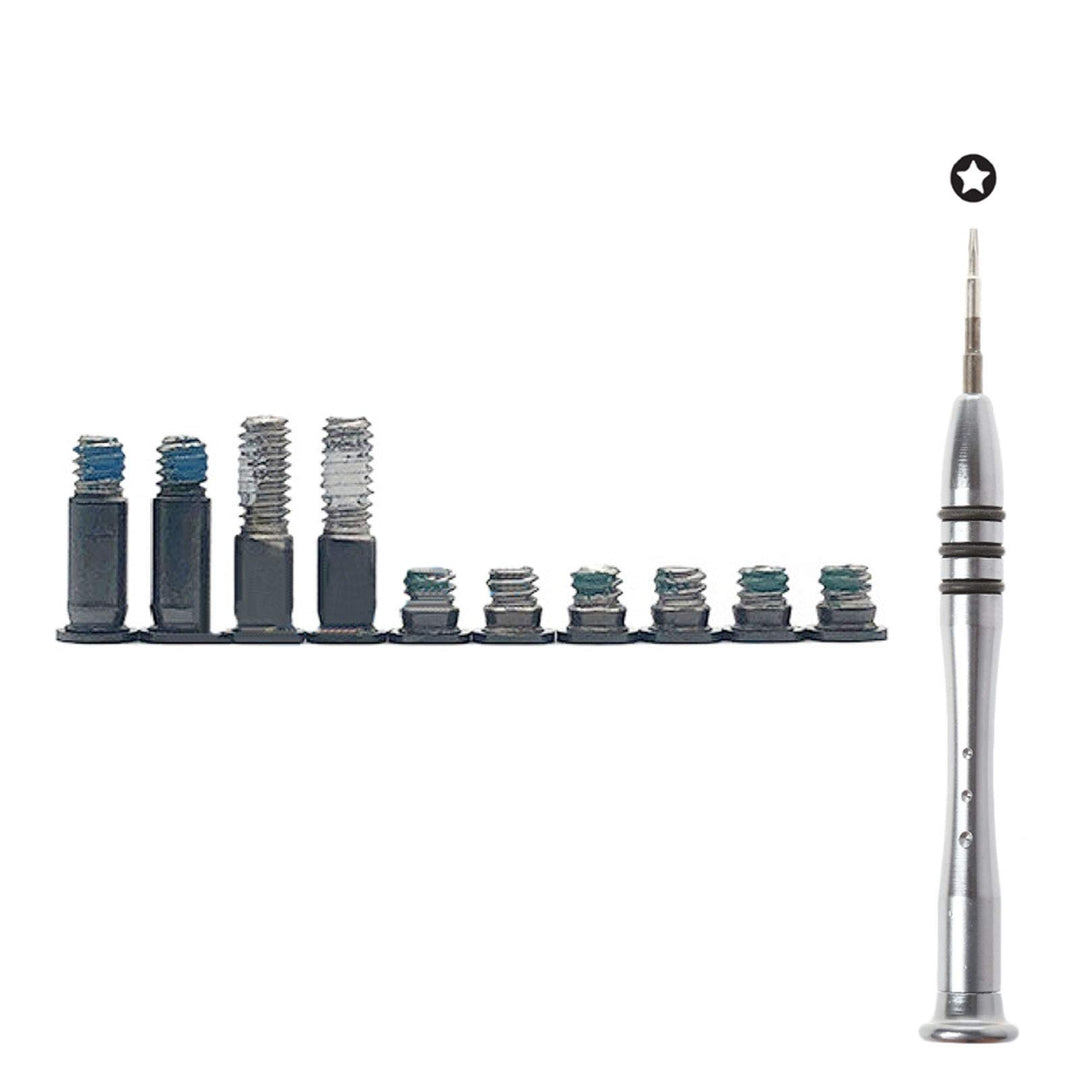 Replacement 10pcs/Set Bottom case Screws + 1pcs 5 Point Pentalobe Screwdriver for MacBook Air 13” A1932 Retina 2018 2019 Year, A2179 2019 2020 Years MC 3302, A2337 M1 GPU EMC 3598 2020 (Grey)