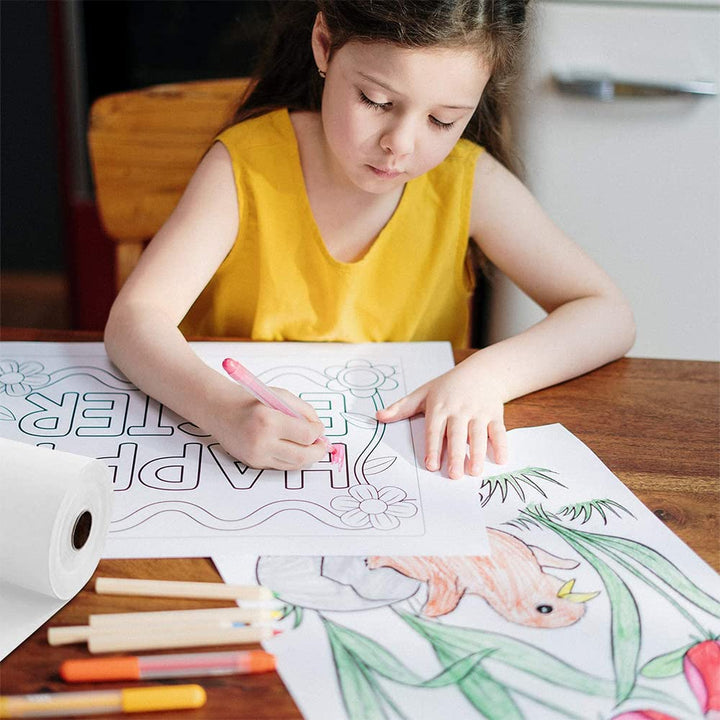 White Drawing Paper Roll - 20 m Art Paper Roll (44CM X 20M) Painting Sketching Paper for Easel Paper, Bulletin Board Paper, Wall Art