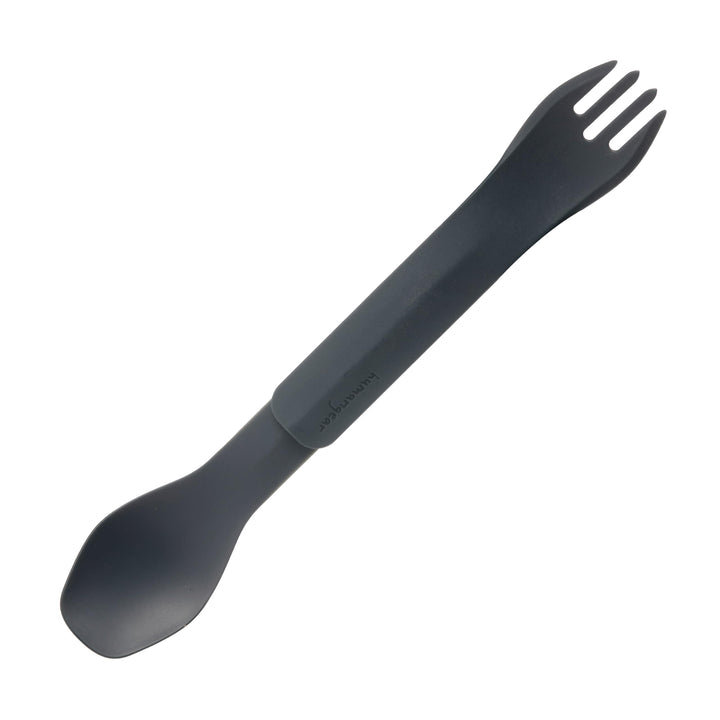 GoBites Duo | Travel &amp; Camping Utensils | Portable &amp; Convertible Dining Ware | Multi-Functional Spork, Gray