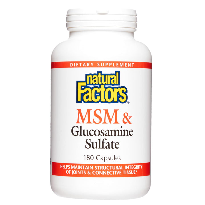 Natural Factors MSM & Glucosamine Sulfate, 180 Caps