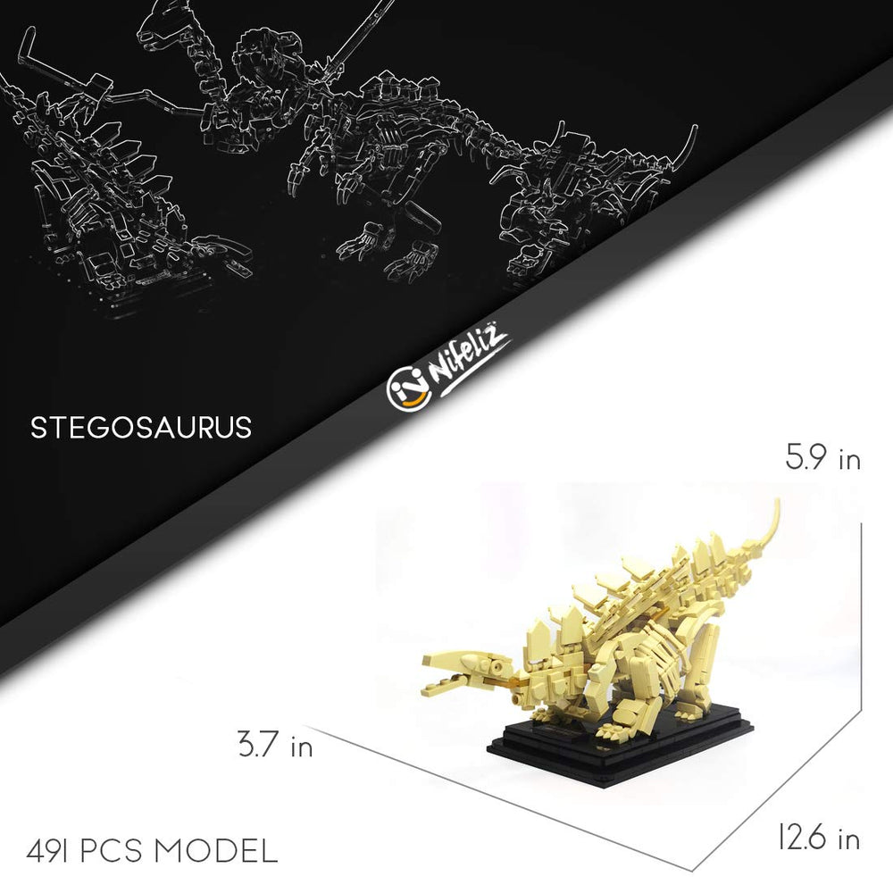 Dinosaur Fossils Building Kit (Stegosaurus, 491pcs)