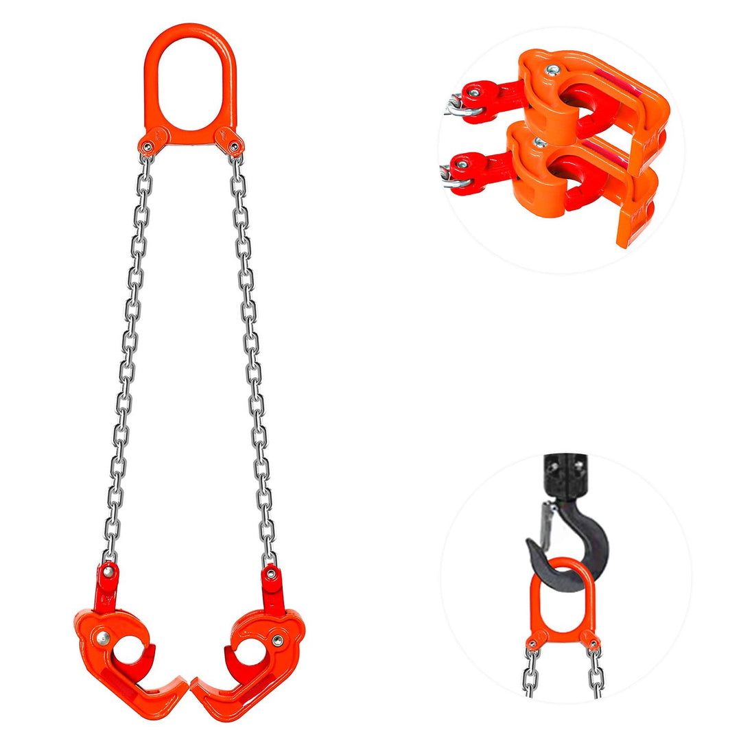 Chain Drum Lifter, 2200 Lbs 1Ton Capacity Galvanized G8