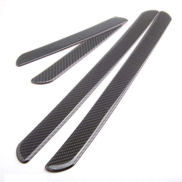 Car Door Sill Plate Protectors,Door Entry Guards Sill Scuff Cover Panel Step Protector Sticker 4PCS Universal,Carbon Fiber Pattern