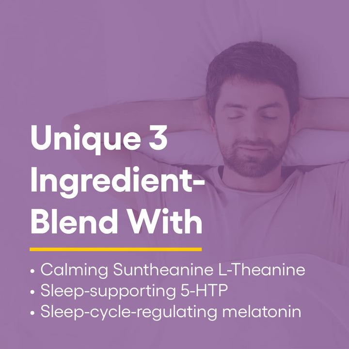 Natural Factors - Stress-Relax Tranquil Sleep, 5-HTP, Suntheanine & Melatonin, 60 Chewable Tablets