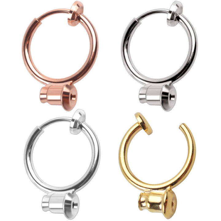 Clip-on Earring Converter,16 Pieces Earring Clip Conver
