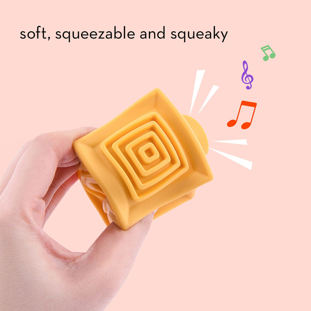 Baby Stacking Soft Building Blocks - Montessori Toys for Babies 0 9 6-12 Months - Development Sensory Infant Learning Toys - Non Toxic