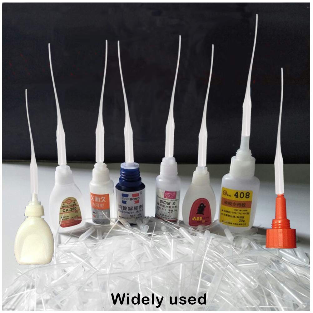 Asonlye Glue Tips, 100Pcs CA Glue Tips, Precision Glue Micro-Tips for Bottles with Nozzle, Use for Hobby for Hobby, Crafting, Lab Dispensing