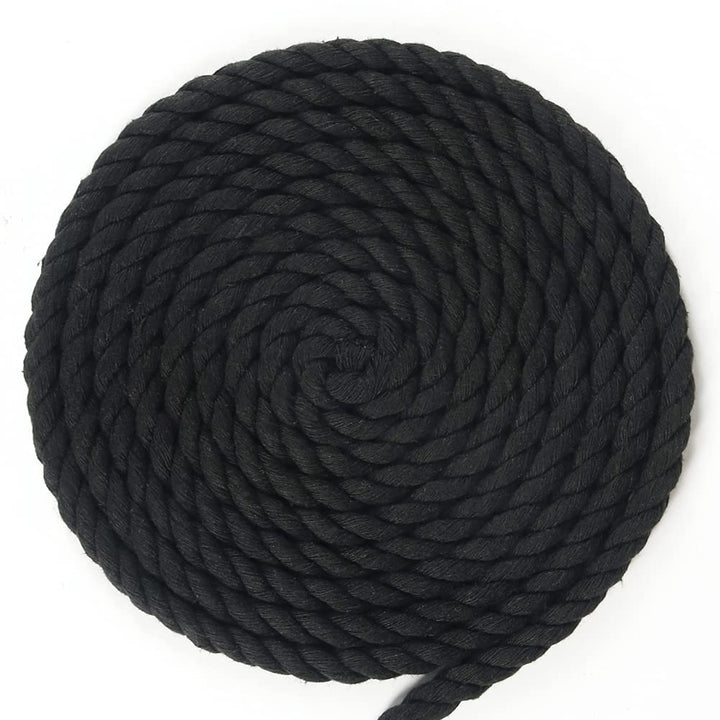 Tenn Well Black Macrame Cord 10mm, 50 Feet 3Ply Twisted