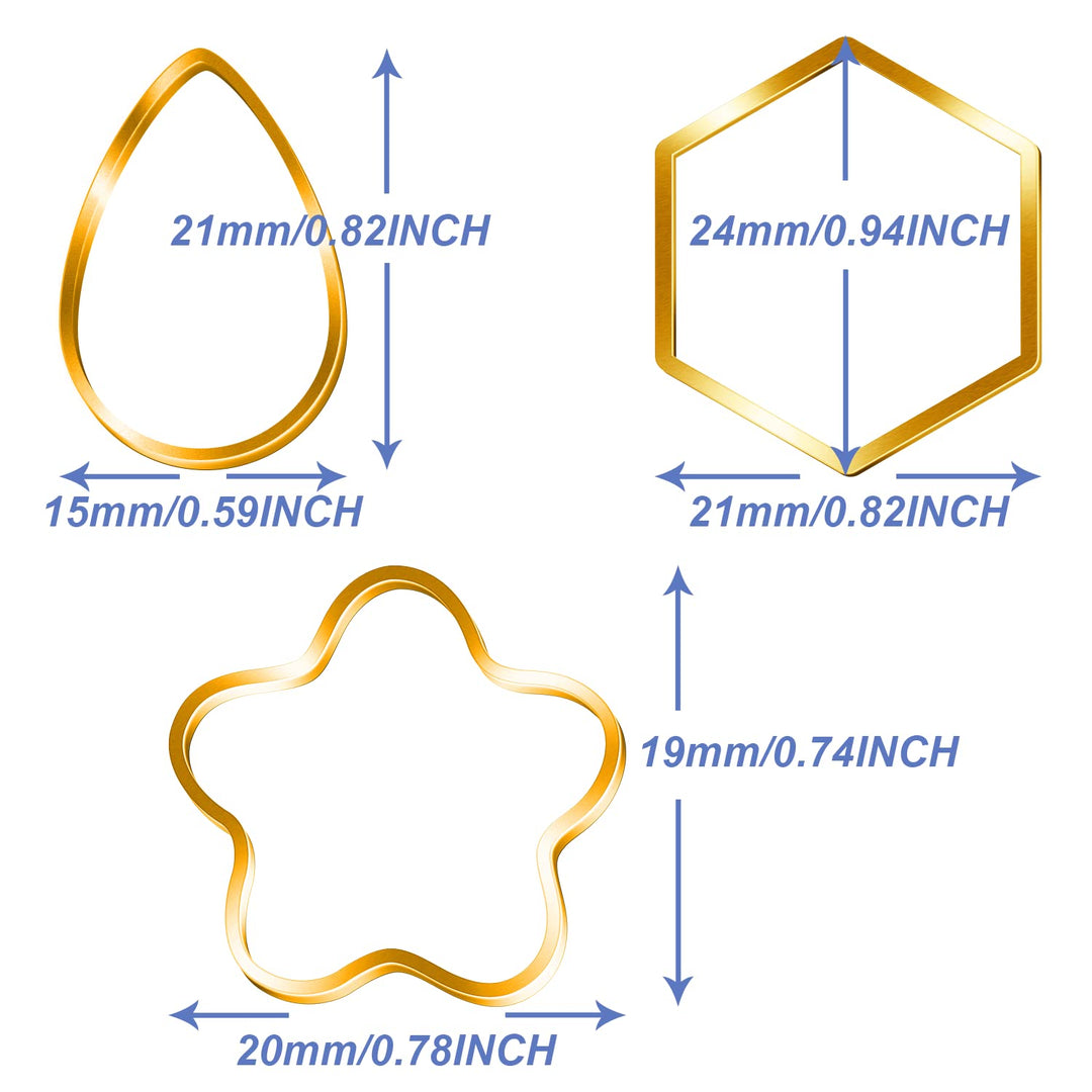 Hoop Jewelry Making, 60PCS Earrings for Jewelry Making Earring Beading Hoops for DIY Earring Making Supplies(3 Shapes)