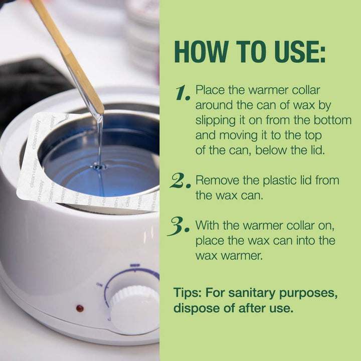 Clean Plus Easy Deluxe Pot Wax Collars, 50 Count