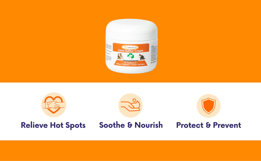&#39;s Lime Sulfur Pet Skin Cream (2 oz) - Pet Care and Veterinary Treatment for Itchy and Dry Skin - Safe Solution for Dog, Cat, Puppy, Kitten, Horse