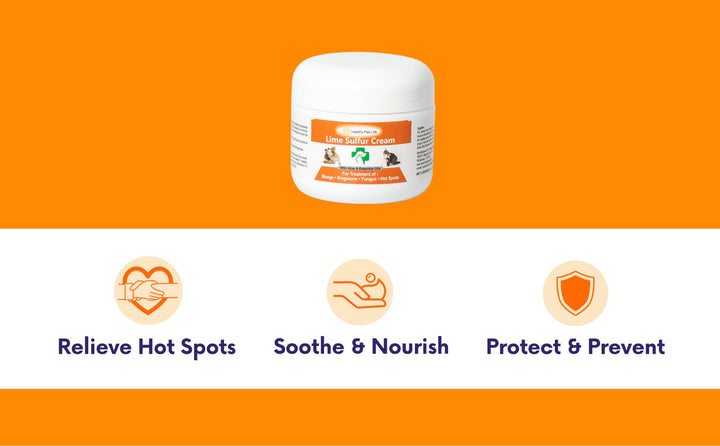 &#39;s Lime Sulfur Pet Skin Cream (2 oz) - Pet Care and Veterinary Treatment for Itchy and Dry Skin - Safe Solution for Dog, Cat, Puppy, Kitten, Horse