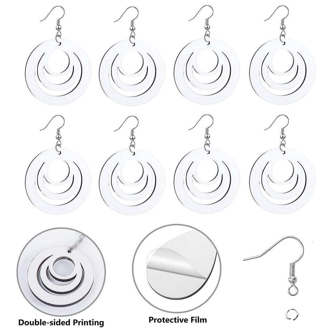 30Pcs Sublimation Blank Earrings Heat Transfer Sublimat
