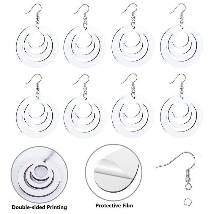 30Pcs Sublimation Blank Earrings Heat Transfer Sublimat