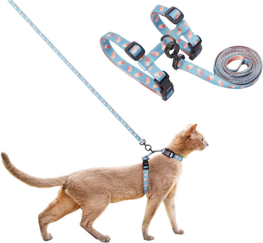 Cat Harness & Leash Set, Cats Escape Proof Adjustable Kitten Harness for Large Small Cats