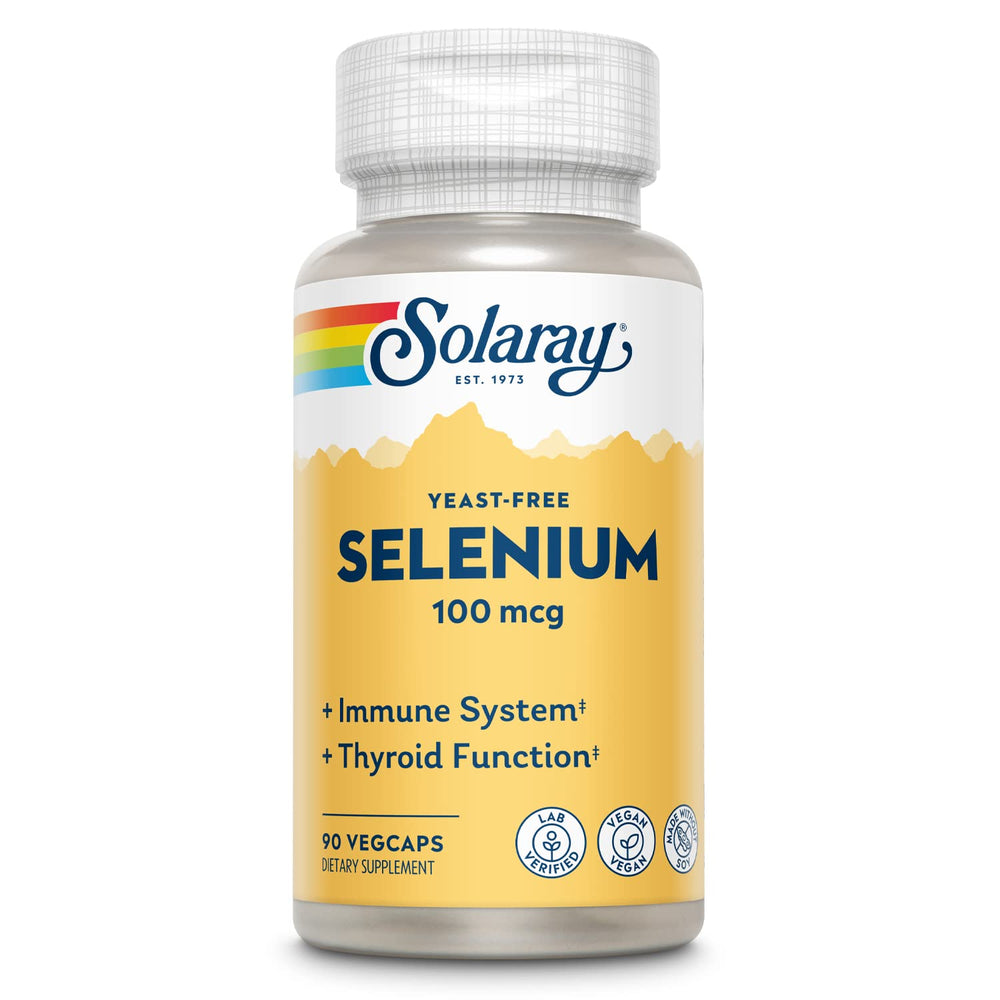 Solaray Yeast Free Selenium 100mcg, Healthy Immune &