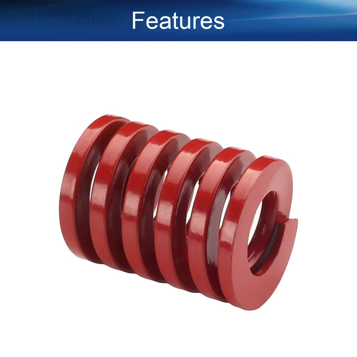 20mm OD 10mm ID 25mm Long Spiral Stamping Middle Load Compression Mould Die Spring, for Mechanical Equipment 3D Printer Accessories Red Tone 1pcs