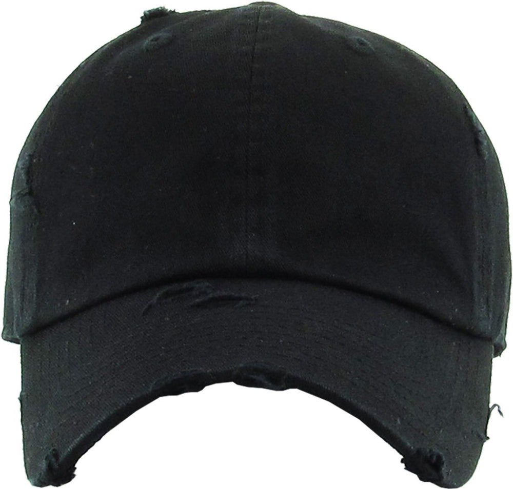 KBETHOS KBE-VINTAGE BLK Vintage Washed Cotton Baseball 