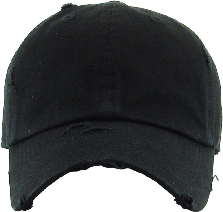 KBETHOS KBE-VINTAGE BLK Vintage Washed Cotton Baseball 