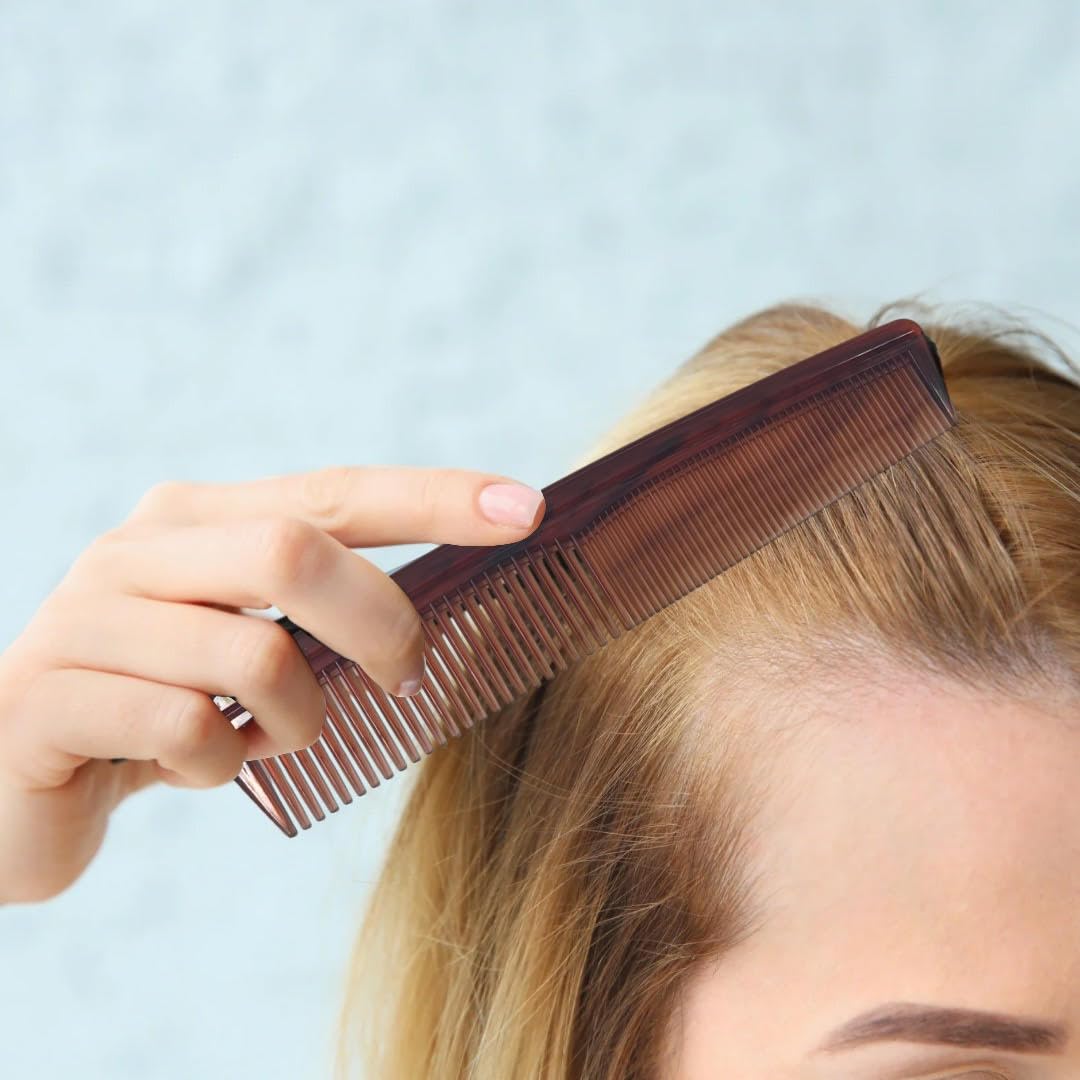 GBS Grooming Comb Combo - 5 Tortoise Unbreakable Pocket Comb Comes with All Fine Black Pocket Comb &amp; Coarse/Fine Pocket Comb by GBS