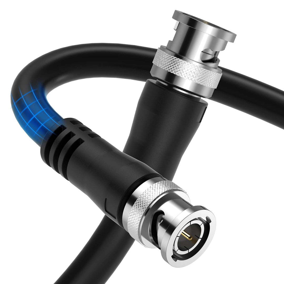 3G SDI Cable 10ft, BNC Cable Support HD-SDI 75 Ohm 1080P SDI Video Cable for Video Security Camera and More