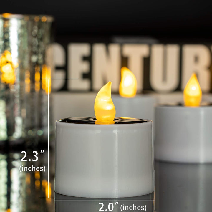 Solar Candles Outdoor Waterproof, Dusk to Dawn Outdoor Lighting, Reusable LED Tea Light Candles for Lantern Garden Camping and Home Decor, 2.3&#39;&#39;x2&#39;&#39;, Pack of 6