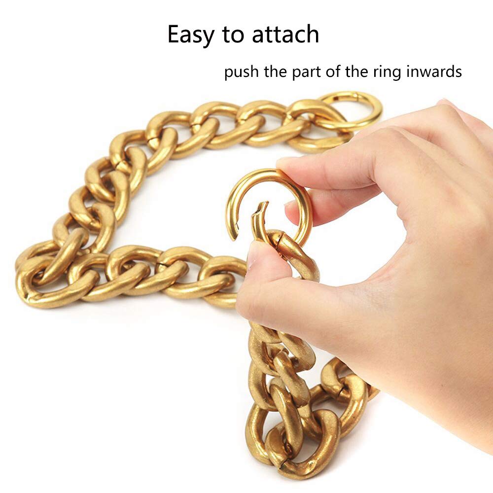 Xiazw DIY Heavy Chunky Aluminum Metal Purse Handle Bag 