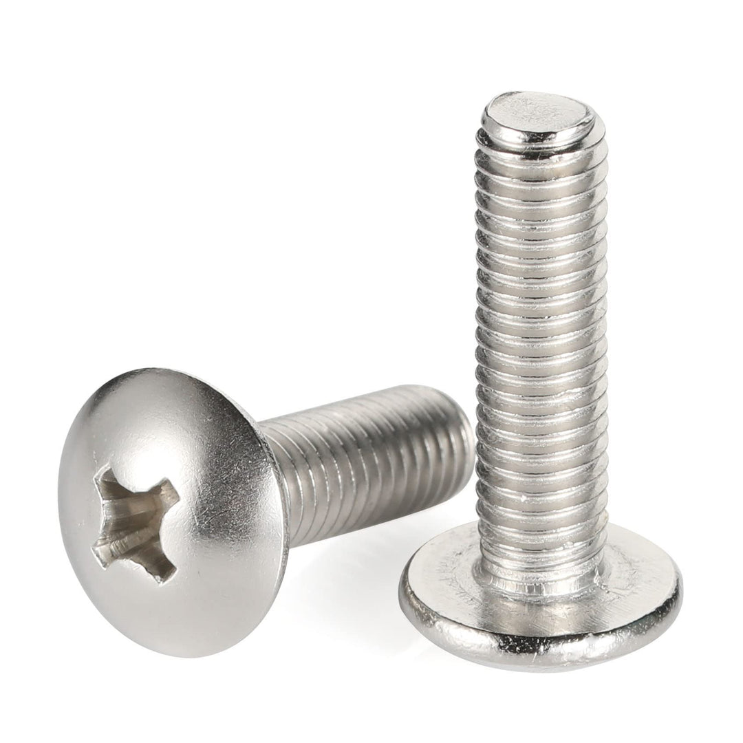 #8-32 x 5/8 Truss Head Machine Screws, 304 Stainless Steel 18-8, Bright Finish, Full Thread, 100 PCS