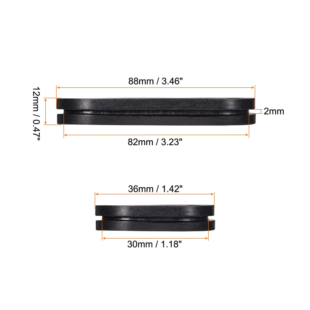 MECCANIXITY Rubber Grommet Mount Size 82 x 30 mm Oval D