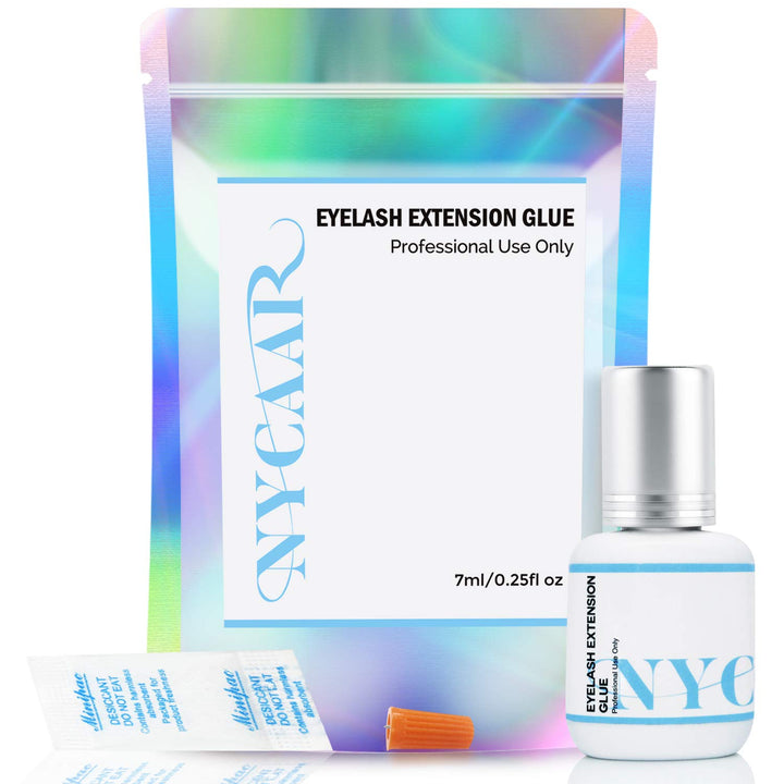 Eyelash Extension Glue Professional Extra Strong Grade Eyelashes Black Adhesive 1-2 Seconds Drying Time for 45-60 Days 7ml