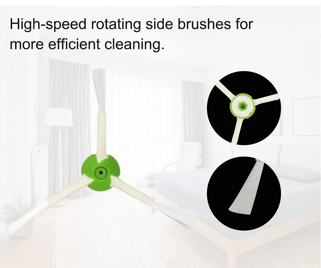 Replacement Parts Compatible for iRobot Roomba i7 j7 i3 i4 i7+ Plus i3+ i4 i4+ i6 i6+ i8 i8+ E5 E6 j7+ plus E&i&j Series, Multi-Surface Rubber Brush, High-Efficiency Filter, Edge-Sweeping Brush