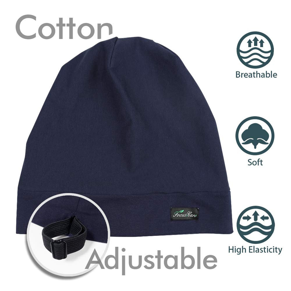FocusCare Adjustable Sleep Hats,Silk Satin Lining Prote