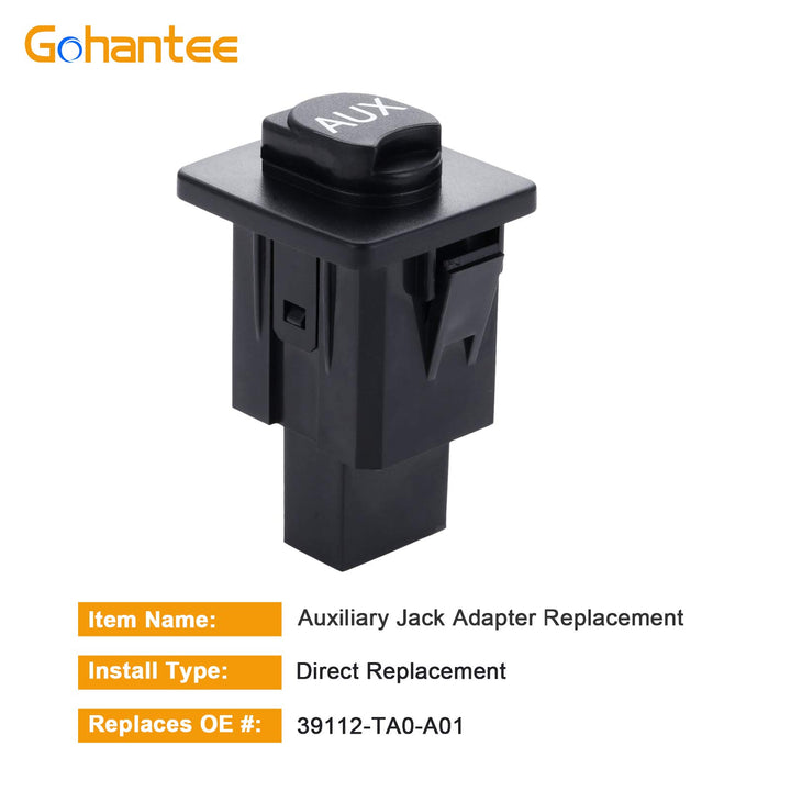 Auxiliary Input Jack Accord Aux Port Replacement for Ho