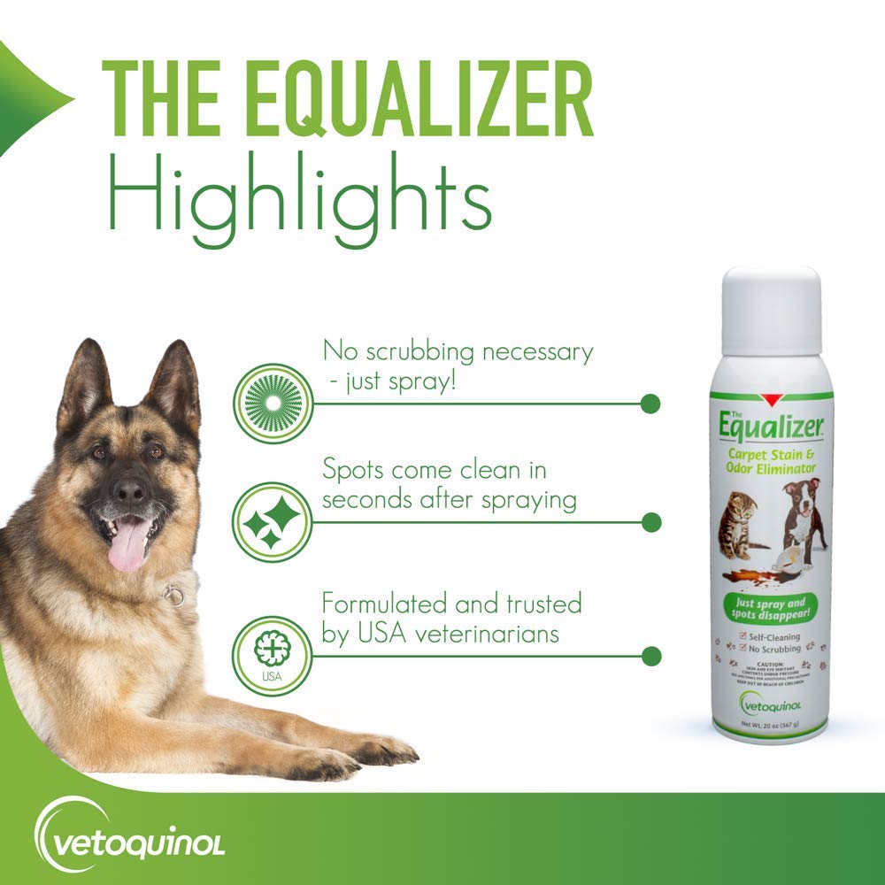 Equalizer Pet Carpet Cleaner, Stain Remover & Odor Eliminator, Carpet Spot Cleaner, 20oz