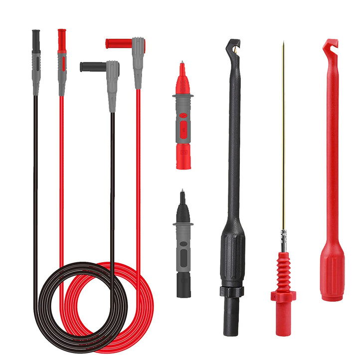 Multimeter Automotive Test Leads Kit with Insulation Wire Piercing Probe Set for 4mm Banana Extended Test Cable