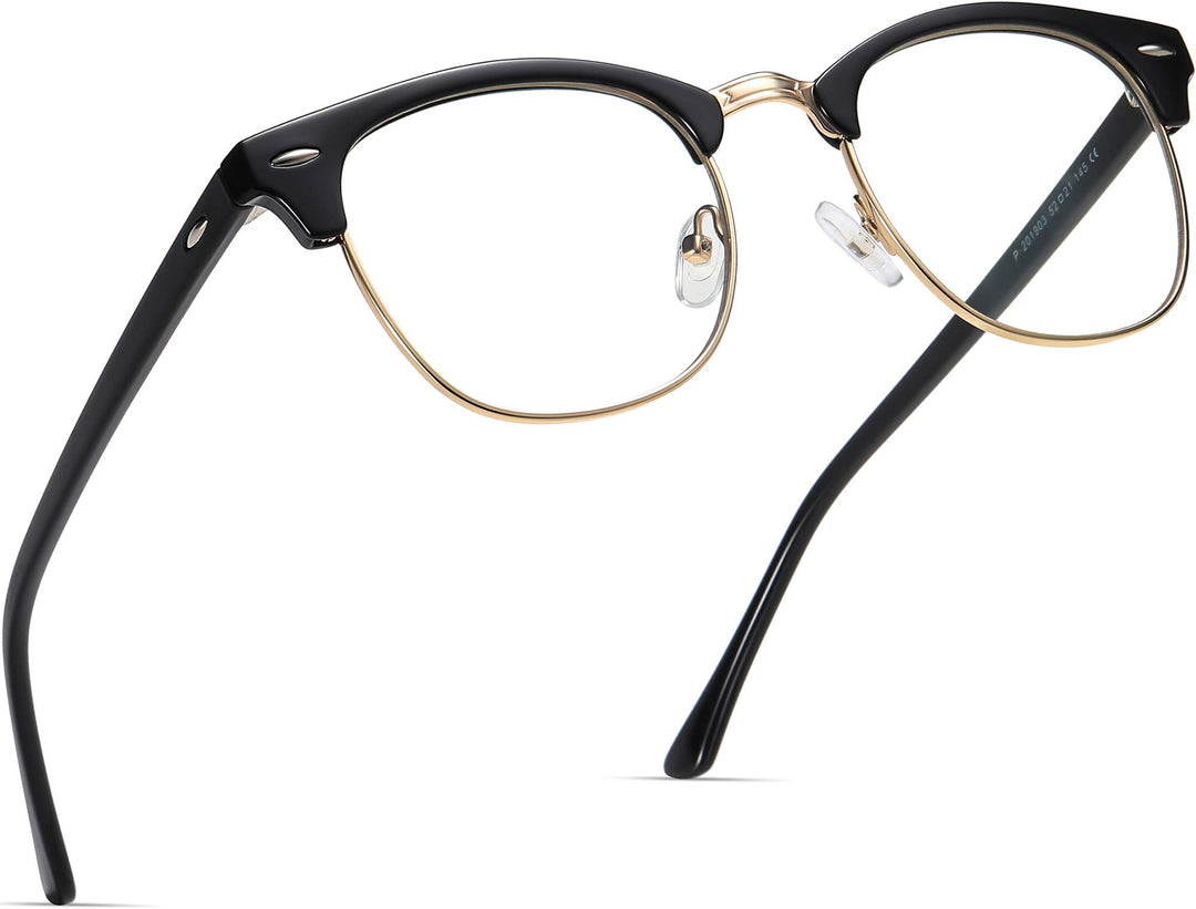AOMASTE Blue Light Blocking Glasses Vintage Half Frame 