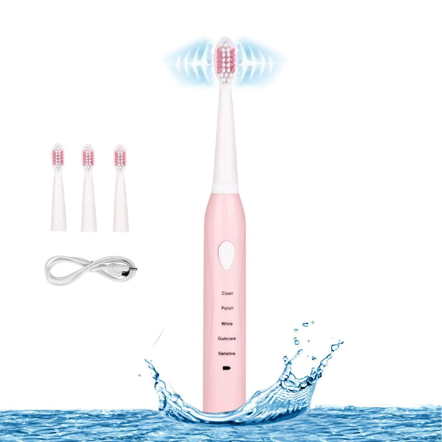 RED-NI Sonic Electric Toothbrush, 4 Free Replacement He