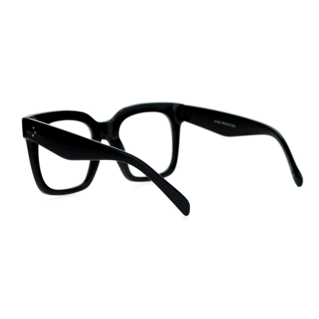 JuicyOrange Super Oversized Clear Lens Glasses Thick Sq
