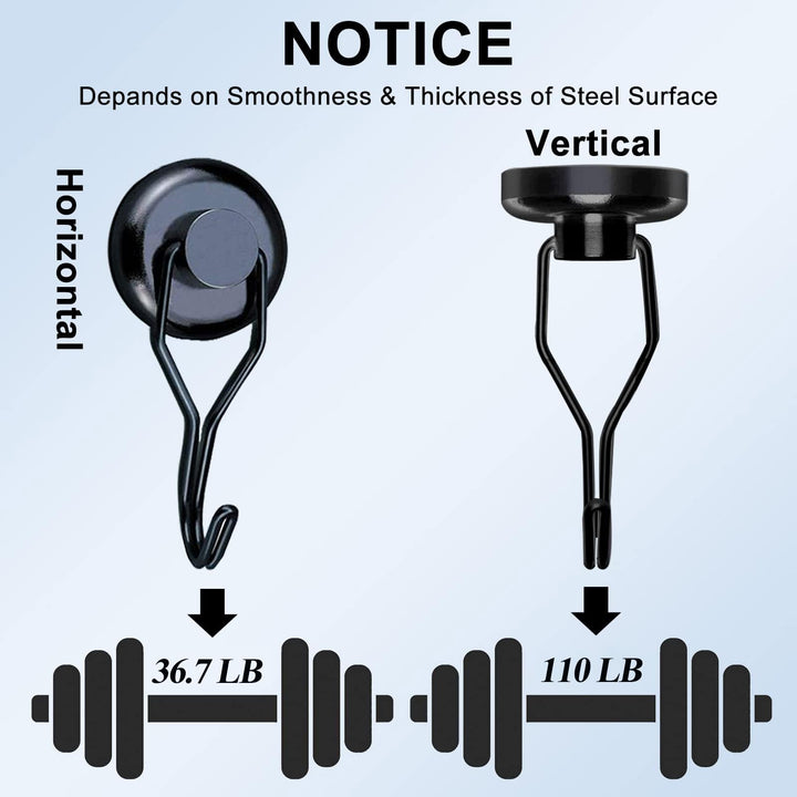 Elefama 110 LBS Magnetic Hooks Heavy Duty for Cruise Ca