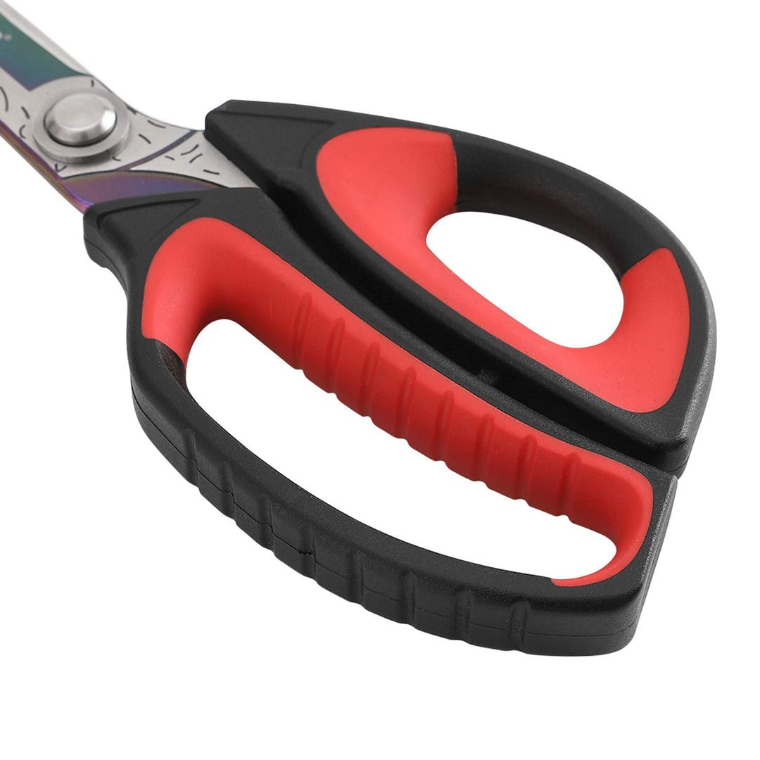 10 Multipurpose Heavy Duty Scissors, Premium Titanium Coating Forged Stainless Steel Tool Industrial Shears for Household Pruning, Gardening, Fabric