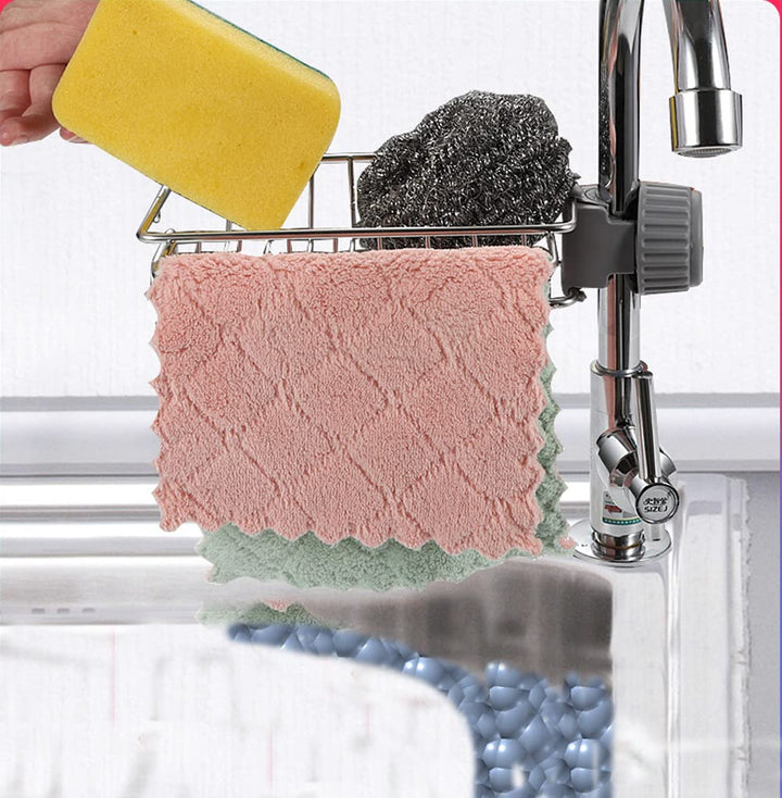 Hangningo Faucet Sponge Holder with Hook,Dish Rack for 