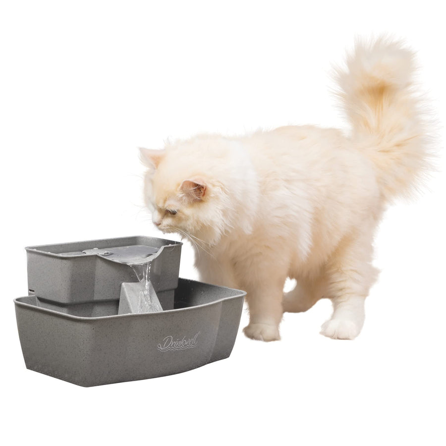 Multi-Tier Pet Fountain – Large Waterer Great for Cats and Dogs – 2 Heights to Drink from – Great for Senior Pets – 100 Oz Water Capacity – Fresh, Filtered Water
